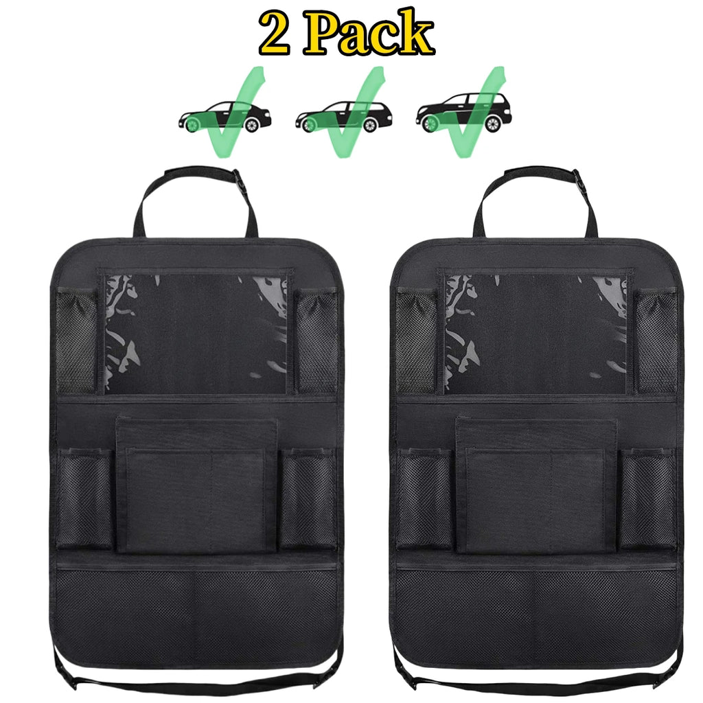 Car Seat Back Organizer - Tablet Holder & Storage for Backseat