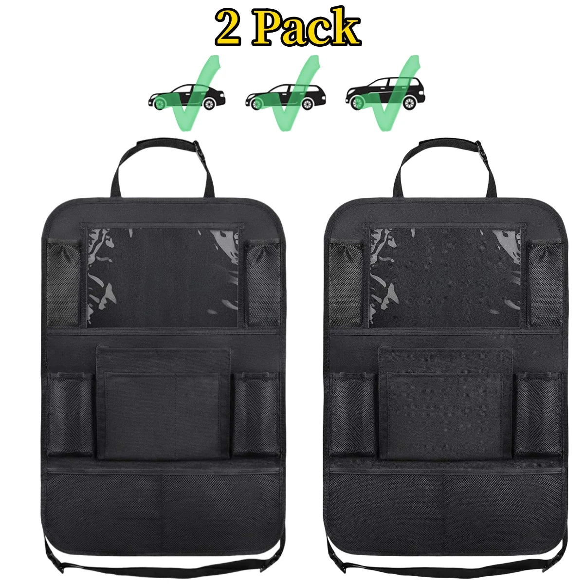 Car Seat Back Organizer - Tablet Holder & Storage for Backseat